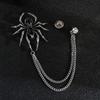 Fashion Versatile Spider Brooch Exaggerated Design Zircon Brooches  Shirt Collar