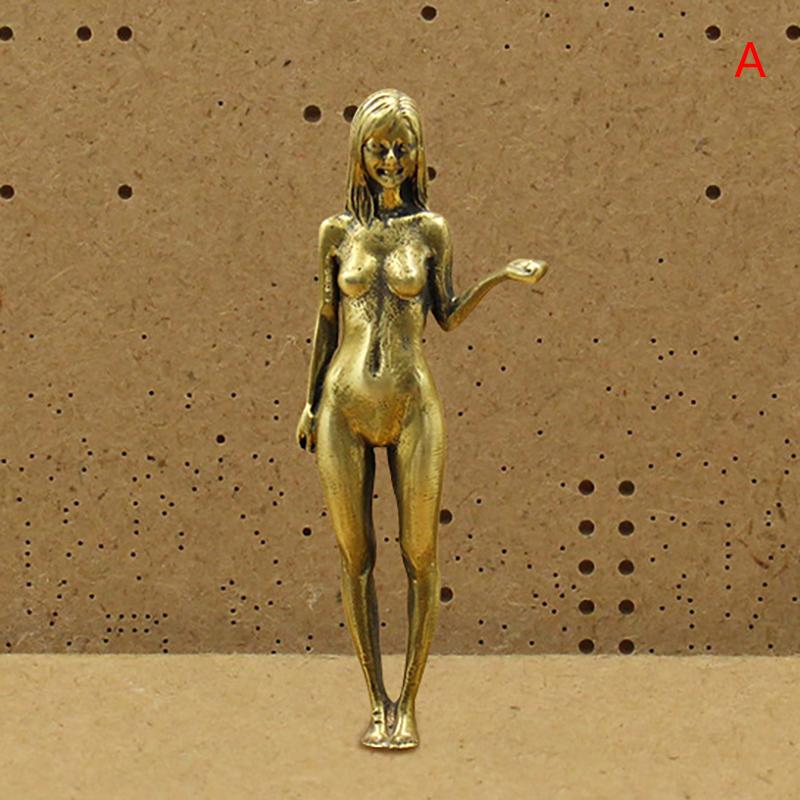 Brass Beauty Copper Ornaments Antique Hand Grips Bare Hand Model Plaything Desktop Ornament Female Statue Arts Home Decoration