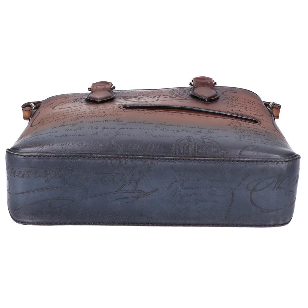 berluti Toujours Galiber Mini 2-Way Tote Bag Shoulder bag Brown x blueUsed