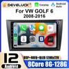 2 Din Android 12 автомобильное радио для Volkswagen VW GOLF 6 2008 - 2016 Беспроводная CarPlay интеллектуальные системы автомобиля Smart Autoradio 4G