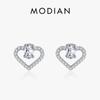 925 Sterling Silver Fashion Elegant Heart Stud Earrings for Women Hypoallergenic Wedding Engagement Jewelry