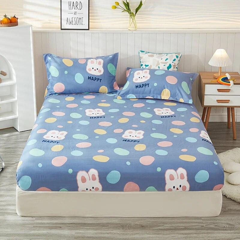 Простыня из 100% хлопка, 1 шт., для односпальной/парной кровати, дышащая противоскользящая мягкая ткань, впитывающая пот, 16 размеров