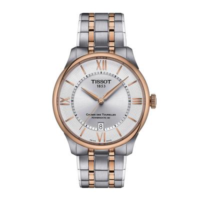 Мужские часы Tissot Chemin des Tourelles Powermatic 80, 39 мм, Белый циферблат, Браслет, T1398072203800 [Официальный импорт]