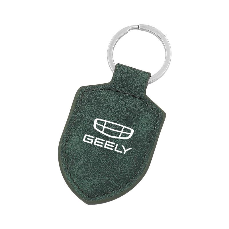 Брелок Geely Galaxy e5 L6 L7 Xingjian 7 с подвеской-щитом из углеродного волокна и кожи