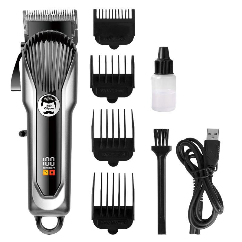 Умная беспроводная машинка для стрижки волос с цифровым дисплеем для салонов