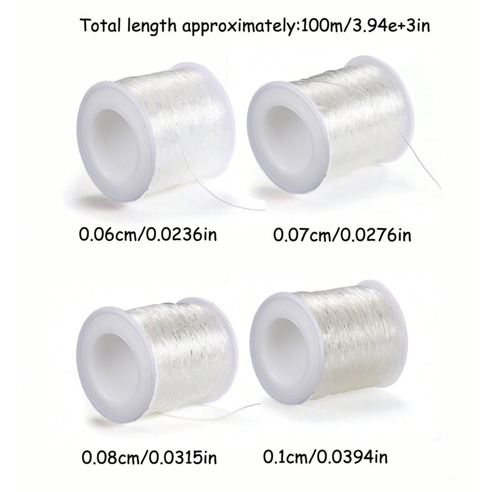 Прозрачная эластичная нить для изготовления украшений, для DIY браслетов, ожерелий, бисерных аксессуаров