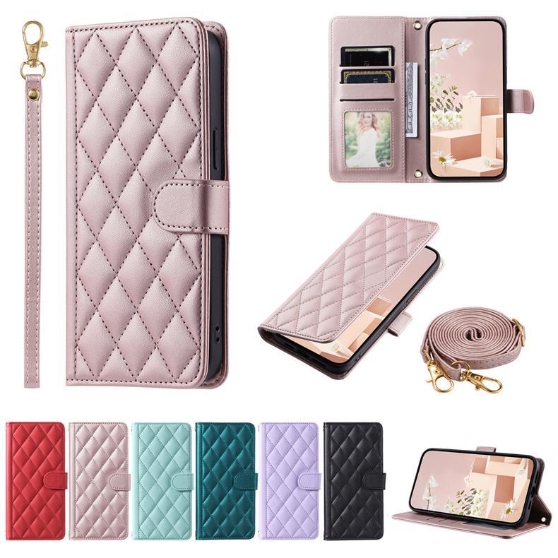 Applicable to Google10 PRO Houndstooth Flip Cover Card Slot Phone Leather Case Pixel 9A Drop-Resistant Protective Cover
