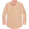 Polo Striped Button-Down Long Sleeve Shirt Men Shirts Orange 710929343-007
