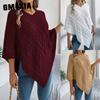Autumn and Winter Casual Solid Color Twisted Loose Puffed Sweater Jacket Women's Wear