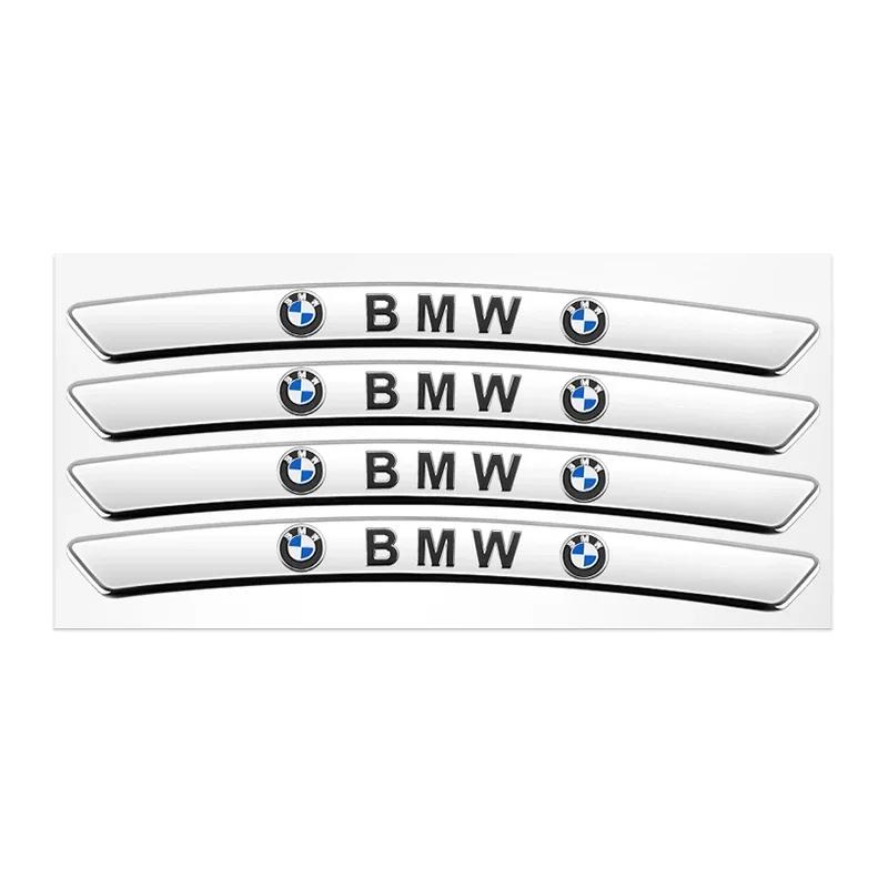For BMW M Logo Performance F10 F31 E36 E39 E87 E90 G01 G20 G30 X3 X5 M3 M5 X2 X4 X6 4Pcs Car Wheel Hub Edge Sticker Emblem Badge