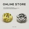 5Pcs Rose Button Inspection Pin Gold Plated Silver Plated High Material Alloy Button Women'S Jacket Suit Button