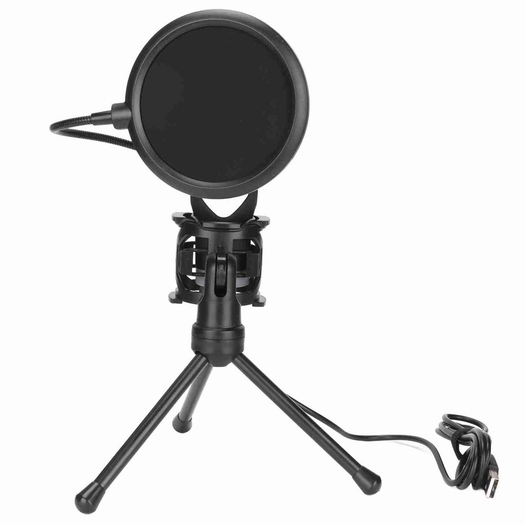 USB-микрофон с вращением на 360 градусов, RGB-индикатором, игровой микрофон с ветрозащитой и штативом для PS5, ПК
