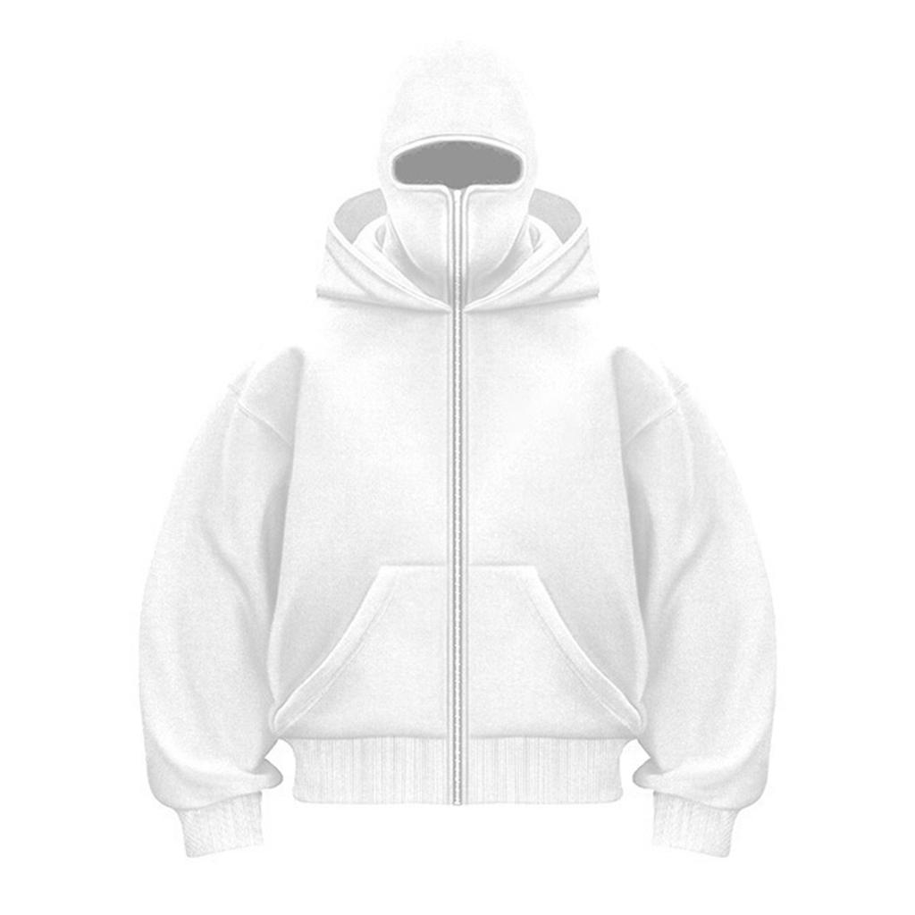 Мужской кардиган с двойным капюшоном, свободный, уличный, модный, на молнии