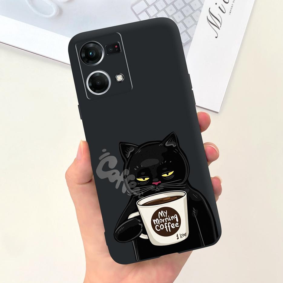 For Oppo F21 Pro 4G Case Oppo Reno7 CPH2363 Cute Fashion Cartoon Cover Soft Silicone Phone Case For Oppo Reno 7 F21Pro 4G Bumper