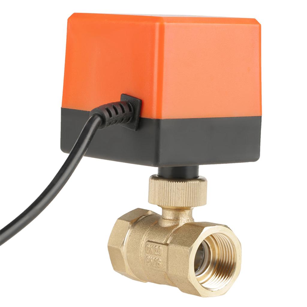AC 220V G3/4\\\" DN20 2 Way Brass Motorized Actuator Ball Valve for  Conditioner