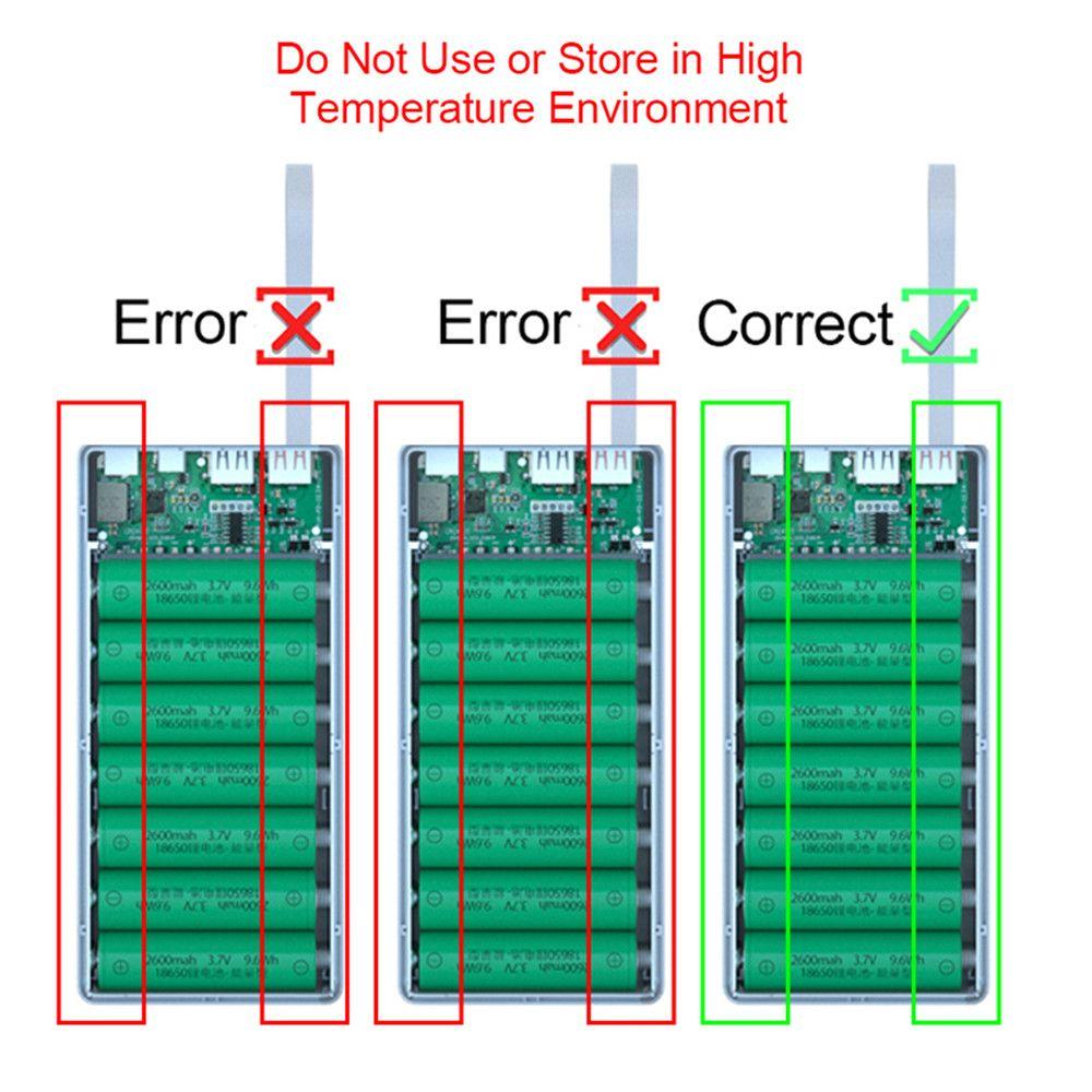21×18650 Батареи Кейс для повербанка Коробка для хранения батарей Зарядный держатель Корпус для зарядки аккумуляторов