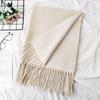 Thickened Solid Color Double Sided Imitation Cashmere Scarf Autumn and Winter Atmosphere Women's High End Versatile Men's Scarf Warm Shawl