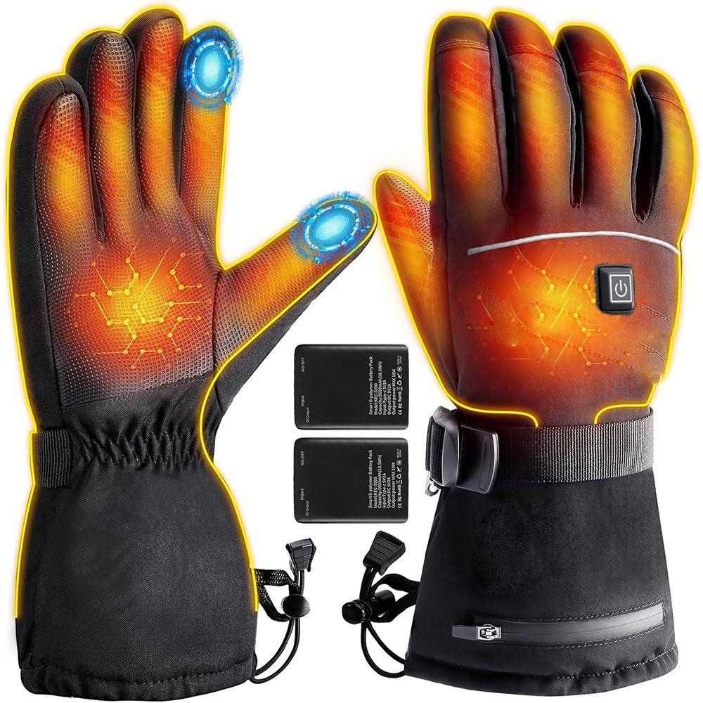 Heated Heated Gloves 4000mAh Electric Ski Gloves  for Cycling Hiking Camping