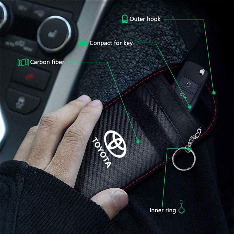 Чехол для автомобильного ключа Сумка-блокиратор сигнала RFID-защитный карман Для Toyota Corolla Yaris Prius CHR Aygo Camry Auris Avensis Land Cruiser 4 RB4