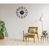 Designer Metal Analog Wall Clock for Living Room | Latest Antique Stylish Fancy Decorative Big Size Wall Watch and Decor (Black, 40CM)