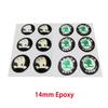 Car Sticker 2025 New 10PCS 14mm Car Remote Key Sticker Emblem Decal For Skoda Octavia Kodiaq Fabia Superb Rapid Kamiq Karoq Deri