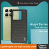 IMAK Серия Ruiyi для Xiaomi 14T Чехол Классическая Текстура Ткани Кожа + ПК Чехол для Телефона