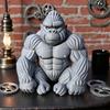 Leisure Gorilla Statue Desk Guardian Orangutan Figurine Home Office Desktop Decoration Plastic Simulation Animal Ornament Christmas Gift