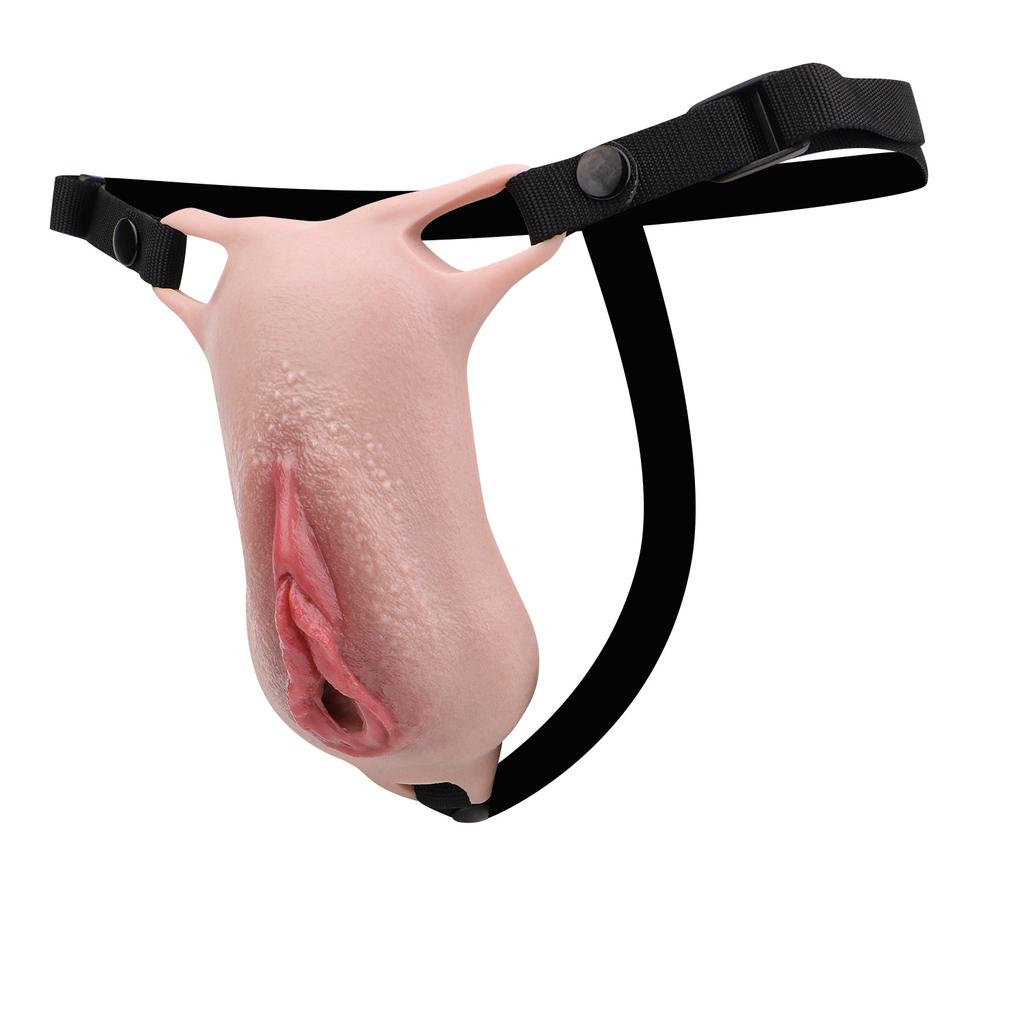 FAAK Силиконовая клетка целомудрия Покрытие для пениса Вставляемый вагинальный трусики Незаметное ежедневное ношение Устройство целомудрия Реалистичный клитор