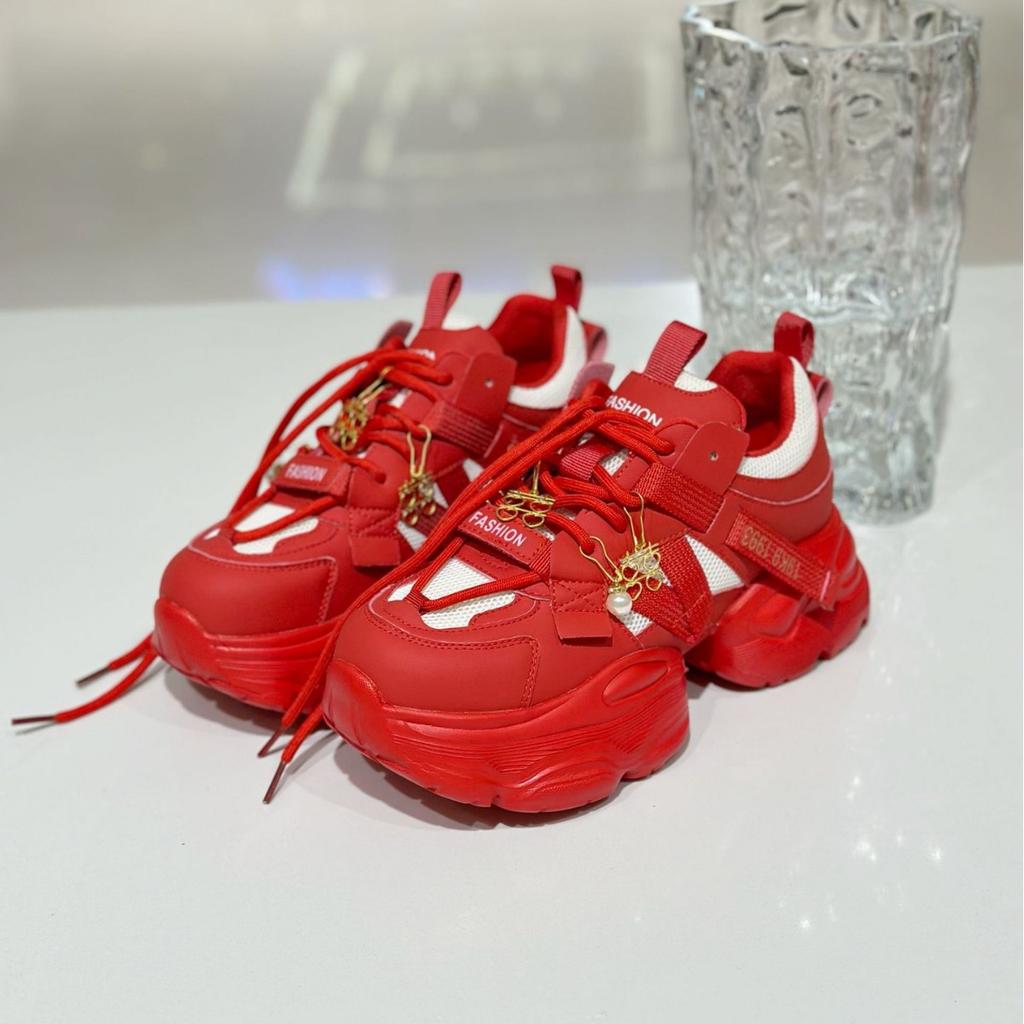 Daddy shoes women's shoes ins tide 2025 small 5CM foam thick-soled red sports and leisure wedding shoes retro trendy brand