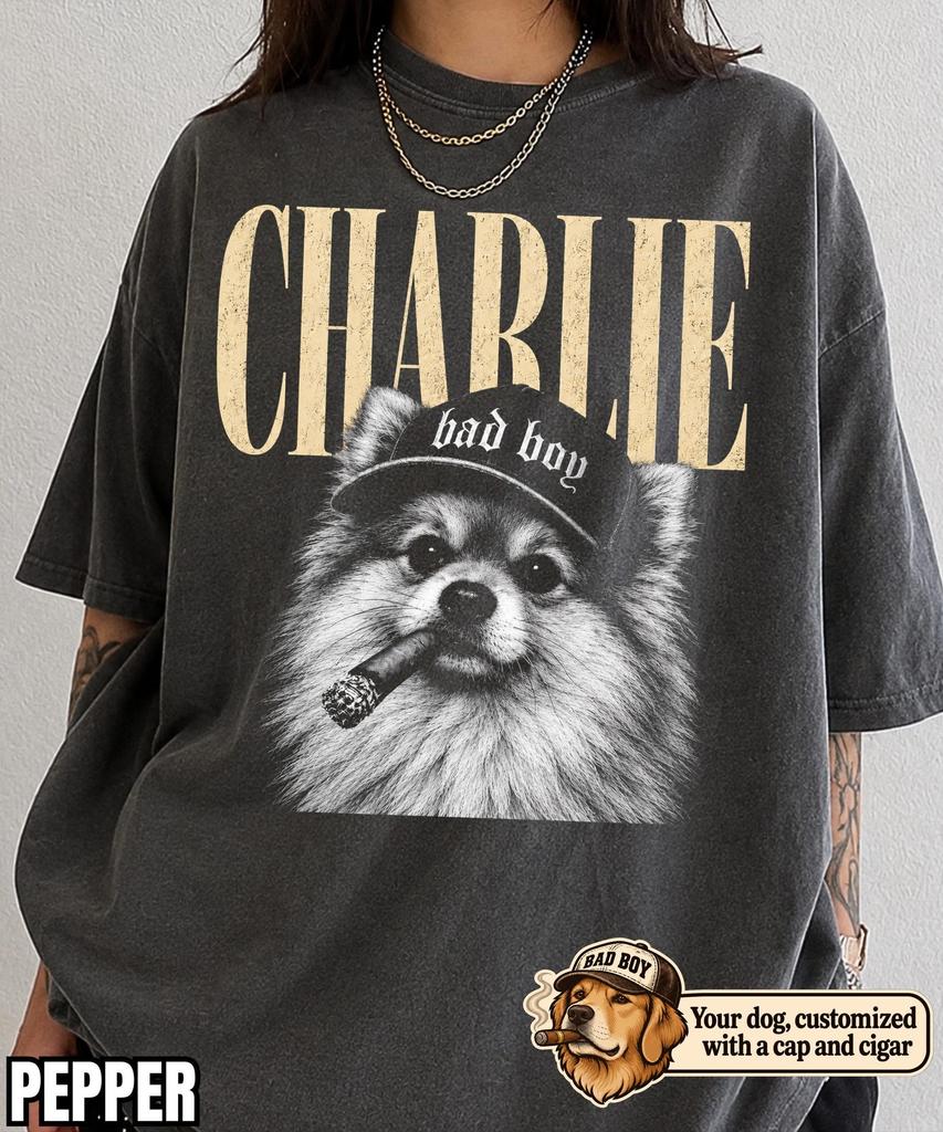 Vintage Dog Portrait Shirt, Personalized Pet Photo Tee, Custom Comfort Colors Shirt, Dog Dad Gift, Unique Pet Memorial Gift, Cat Mom Tee