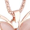 Женское ожерелье с блестящими стразами цвета розового золота в форме бабочки, женский кулон, женские украшения