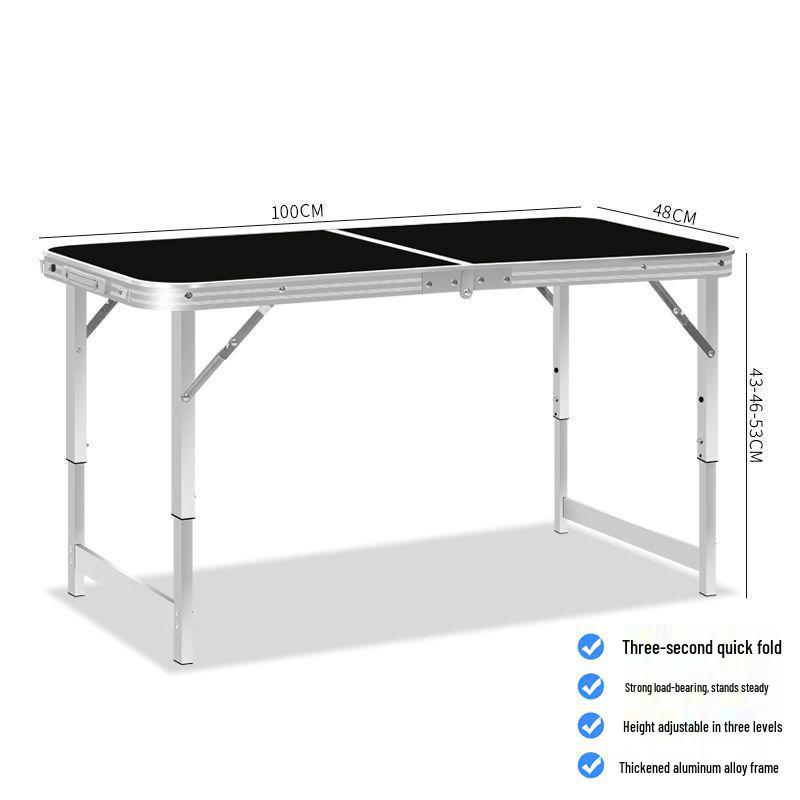 Adjustable Folding Table and Chair Set for Outdoor Markets, Camping, and Picnics