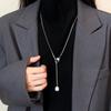 Корейский ins стиль геометрическое полое ожерелье с бахромой из жемчуга аксессуары женская мода цепочка для свитера аксессуары
