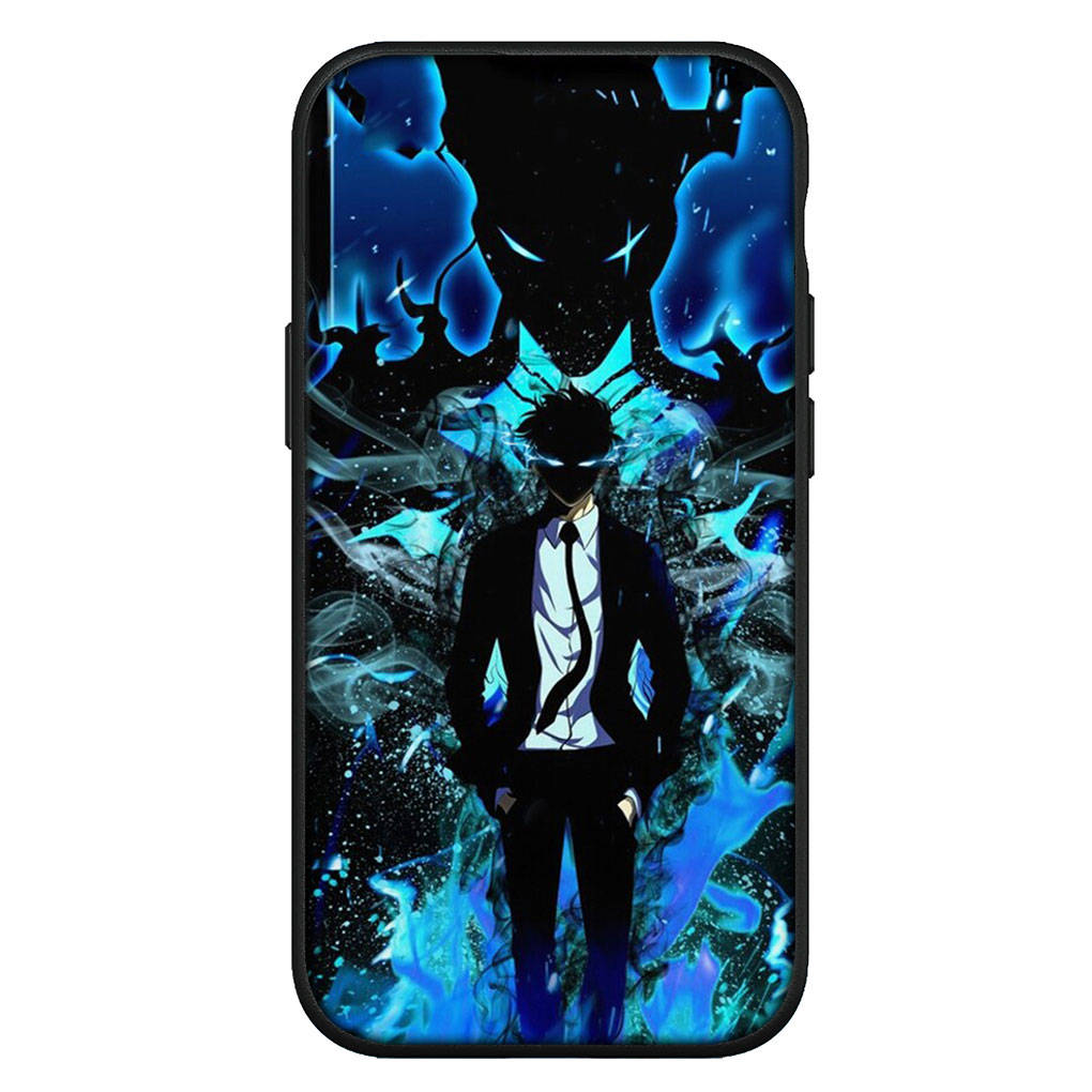 For iPhone 16 15 Xiaomi Redmi Note 13 12 11 Pro Max X 9 14 Plus XR Samsung Galaxy S24 S23 Huawei OPPO Sung Jinwoo Solo Leveling Arise Anime Phone Case