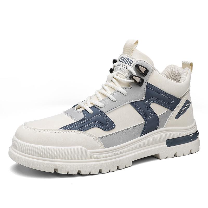 Мужские осенне-зимние ботинки Martin: Модные рабочие и повседневные высокие корейские кроссовки