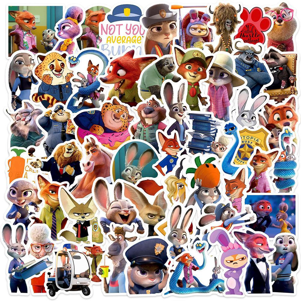 Стикеры зоотрополис zootopia Джуди и Ник виниловые стикеры, наклейки для ноутбука, на телефон стикерпак наклейки набор наклейок 55 шт