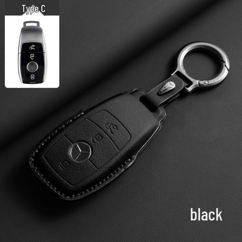 Mercedes-Benz Key Case - Genuine Leather for GLC, GLE, C-Class, E-Class