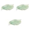 Set of 3 Vidro Ash Glaze Young Ceramic Plates X X Ceramic Ceramic Plates by Setomonohonpo Leaf-Shaped [25.3 17.7 3.1 Cm]