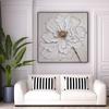 Modern White Flower Oil Painting Canvas Wall Art Painting Living Room Hotel Decor Aesthetics