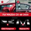 Для MAZDA CX-60 2025 Автомобильная фара Прозрачная защитная пленка из ТПУ Передний свет Изменение цвета наклейки Аксессуары