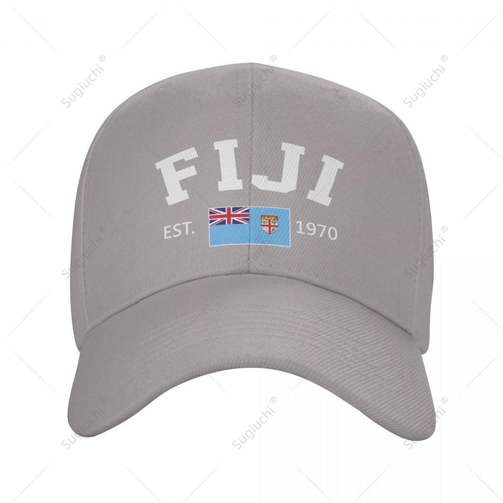 Unisex Baseball Cap FIJI EST Independence Day Wild Sun Shade Peaked Adjustable Outdoor Caps for Unisex Women