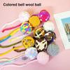 Интерактивная игрушка-мяч для кошек со звучащим колокольчиком, устойчивая к царапинам, веселая, интерактивная, яркая