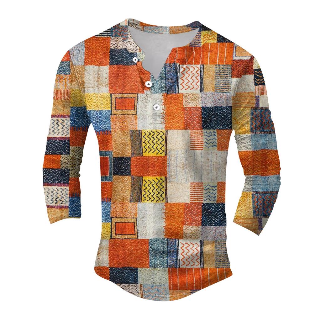 Мужская футболка уличная повседневная мода с длинными рукавами