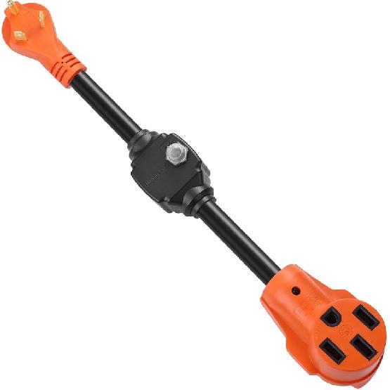 50 Amp To 30 Amp RV Adapter, Heavy Duty, Durable And Safer Plug With An Easier Grip