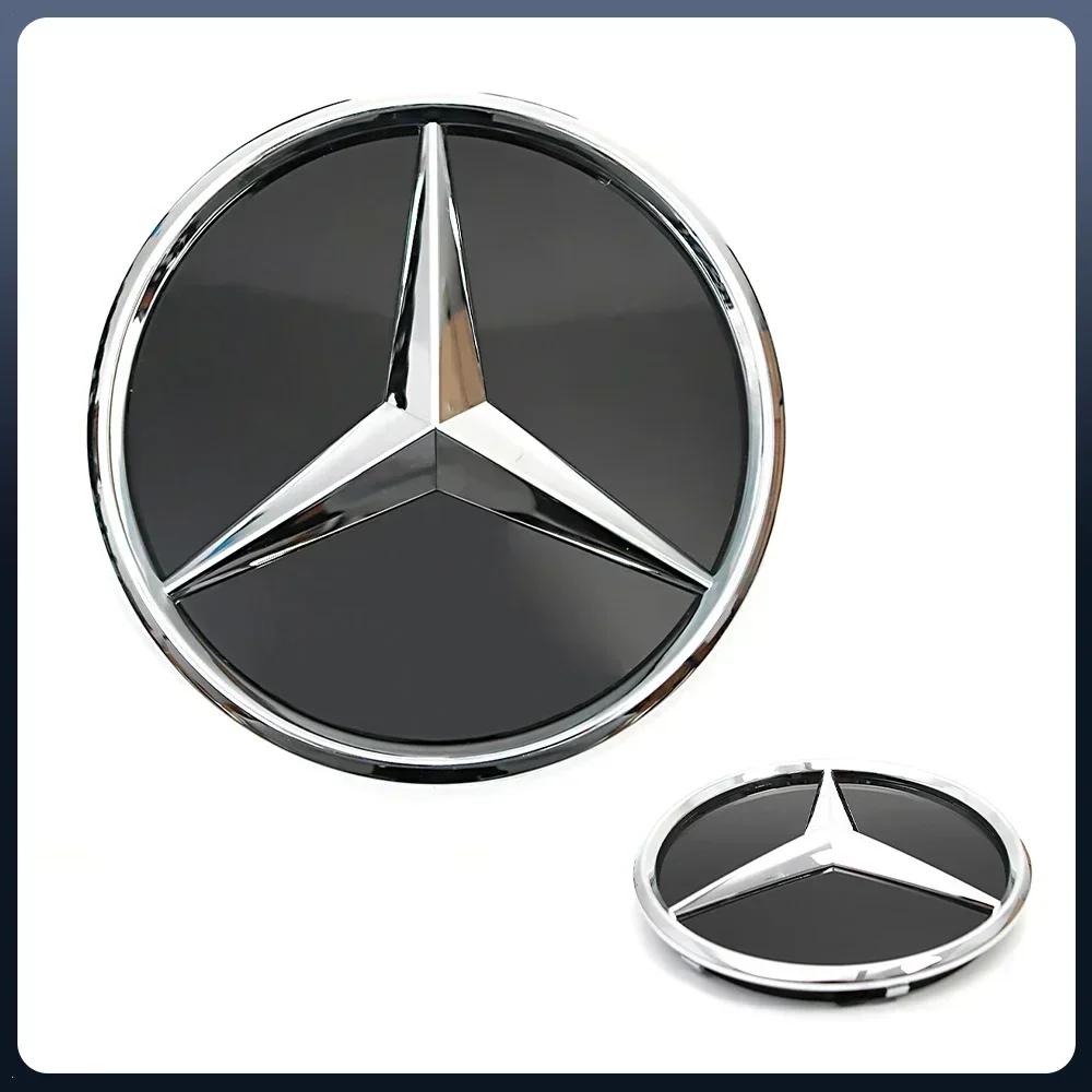 Car Sticker 2025 Hot For Mercedes Benz Front Grill Mirror Emblem Black And Silver Newest 3D Style Emblems Fit For Mercedes Benz