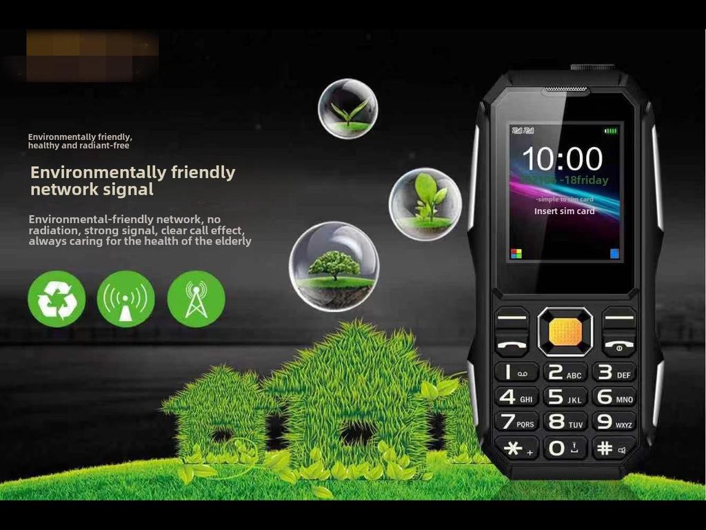 Защищенный мобильный телефон W2021: Большая батарея, громкий звук, большие кнопки, две SIM-карты, камера, многоязычность.