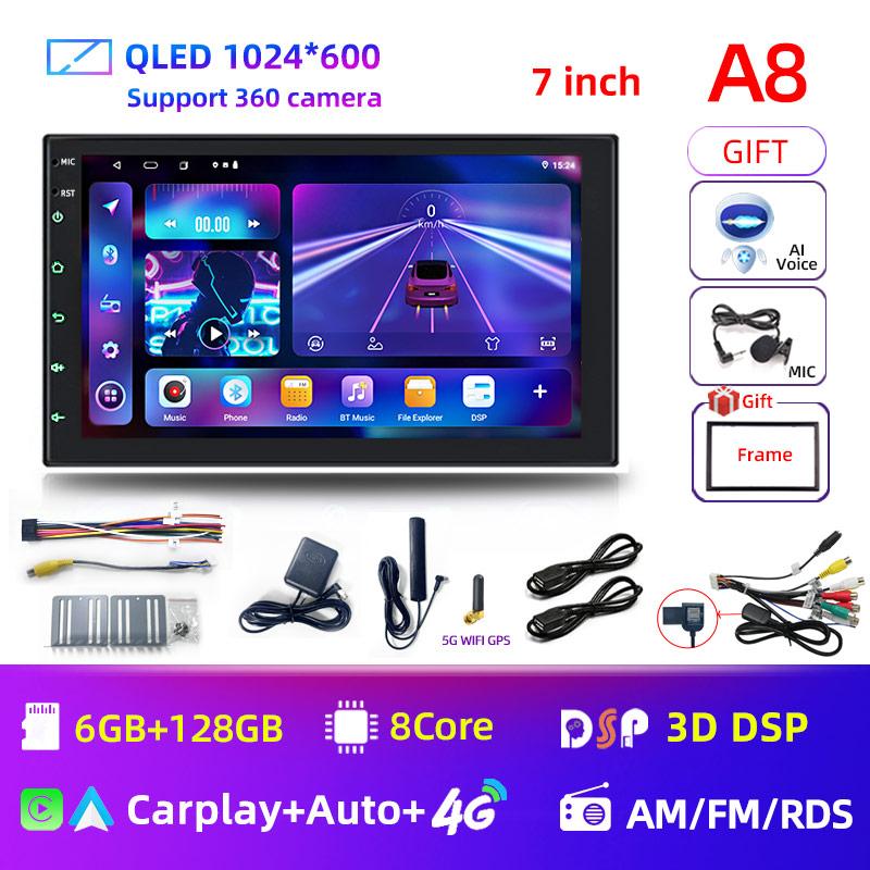 7/9/10'' 2 Din Android12 Auto Car Radio Multimedia Video Universal Stereo Carplay Gps For Volkswagen Nissan Hyundai Kia Toyota