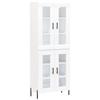 VidaXL Buffet haut Blanc 69,5x34x180 cm Bois d'ingénierie 3198281