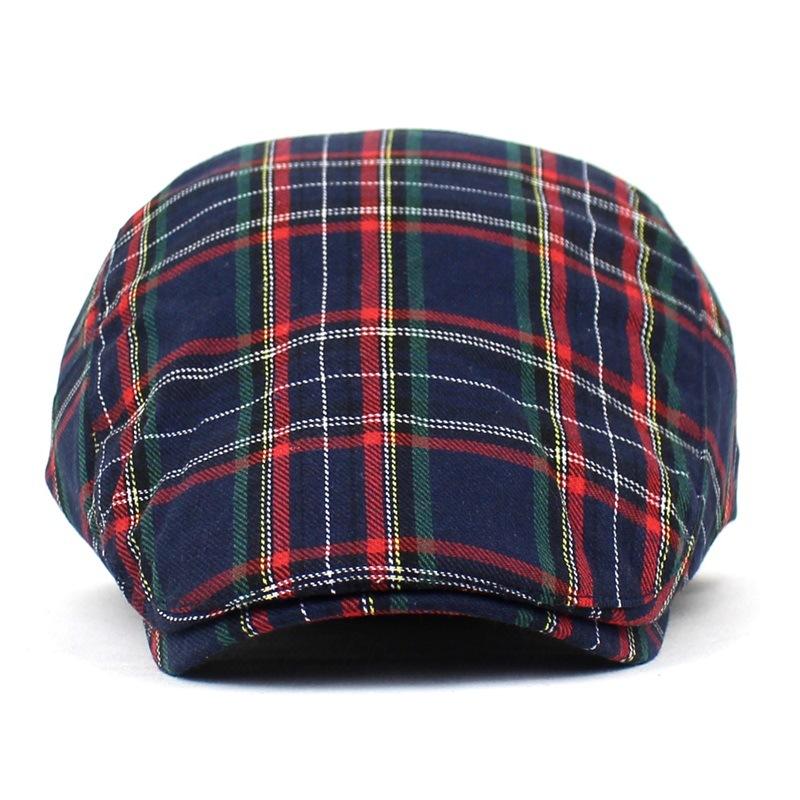 Модный женский берет, английская клетчатая кепка с утиным язычком, мужская передняя кепка в британском стиле