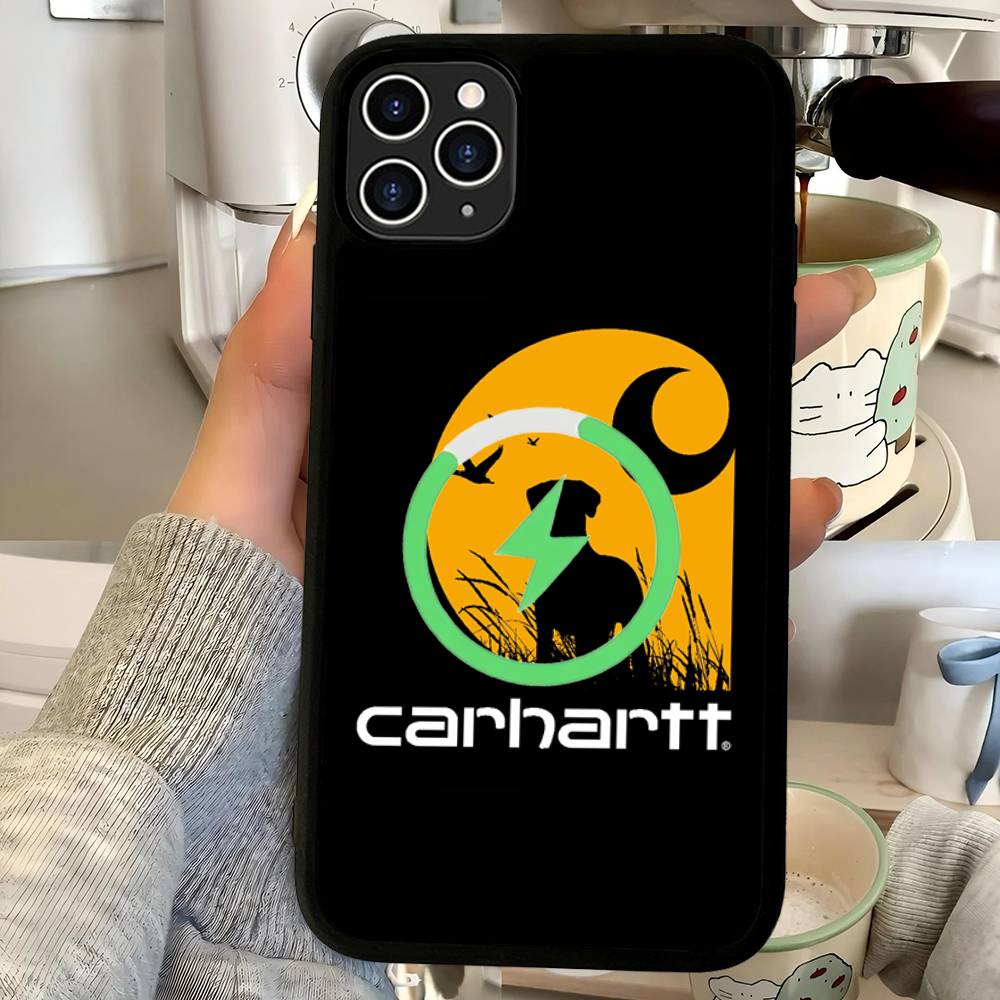 C-CarharttS Логотип Черный Для Магнитного Чехла Телефона Для IPhone 16 15 17 Pro Max 11 12 13 14 Plus Чехол